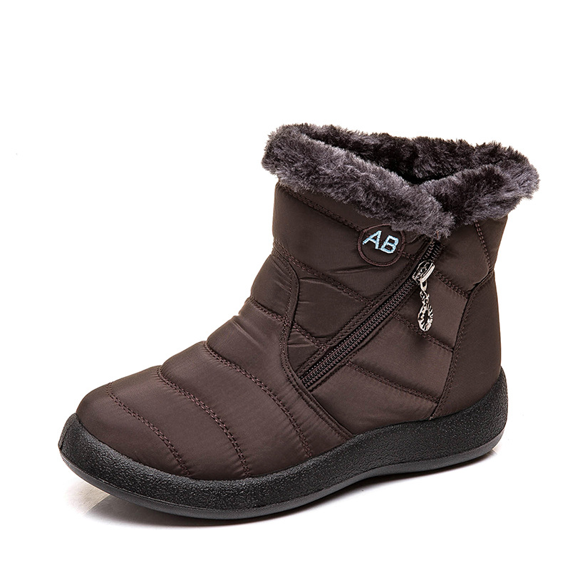 Womens Warm Fur Lined Winter Waterproof Snow Boots – pollyjoy